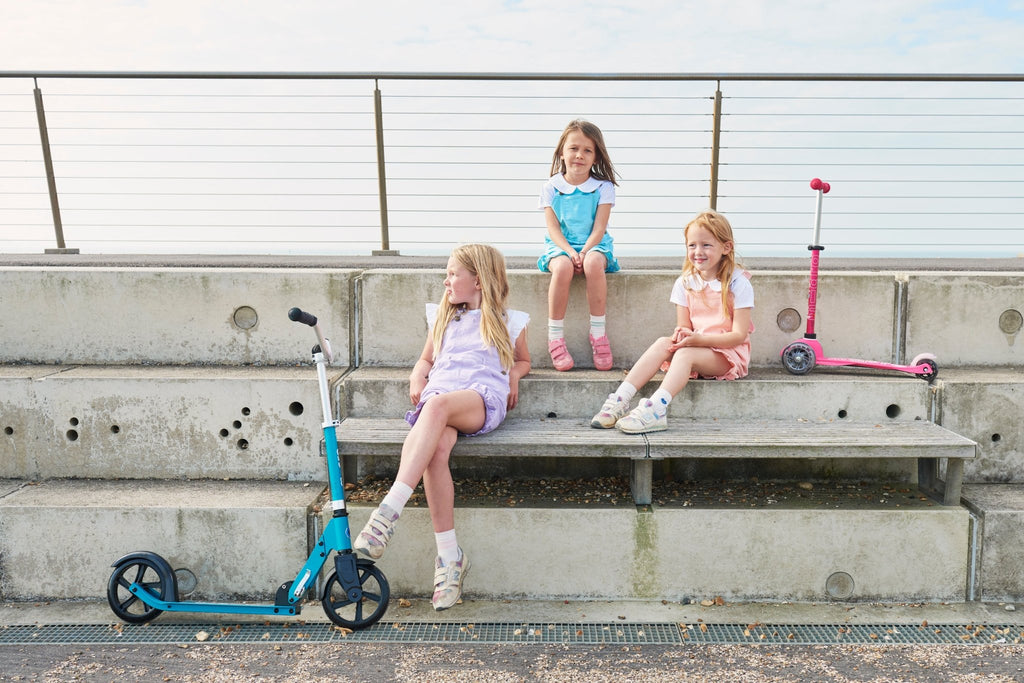 Summer Scooter Games with Micro Scooters - Dotty Dungarees Ltd