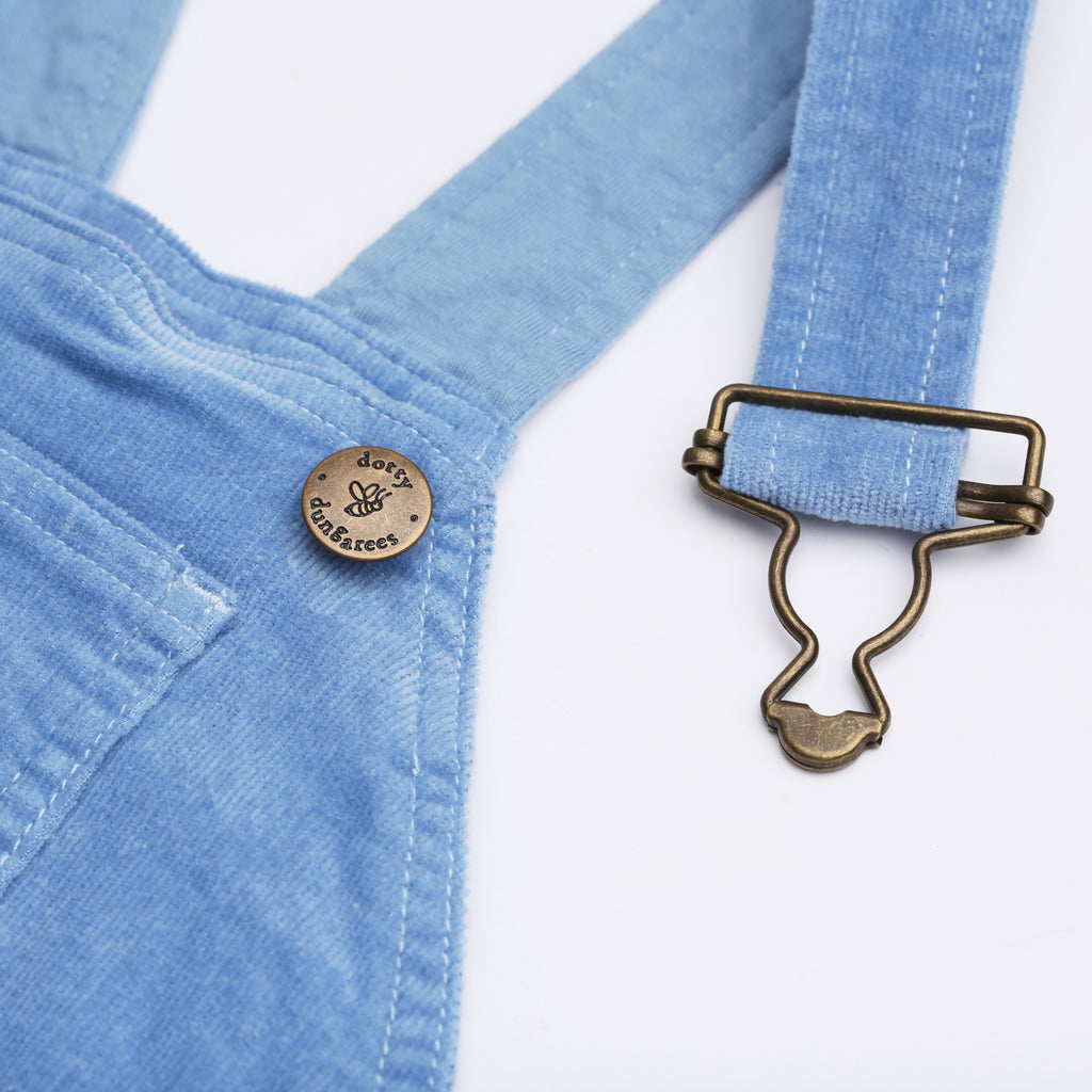 Blue Corduroy Dungarees - Dotty Dungarees