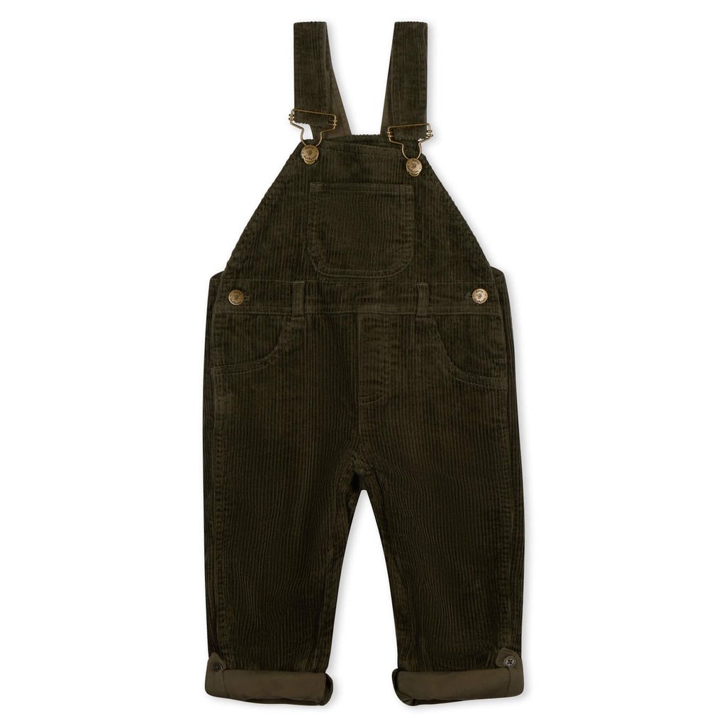Khaki Chunky Cord Dungarees - Dotty Dungarees Ltd