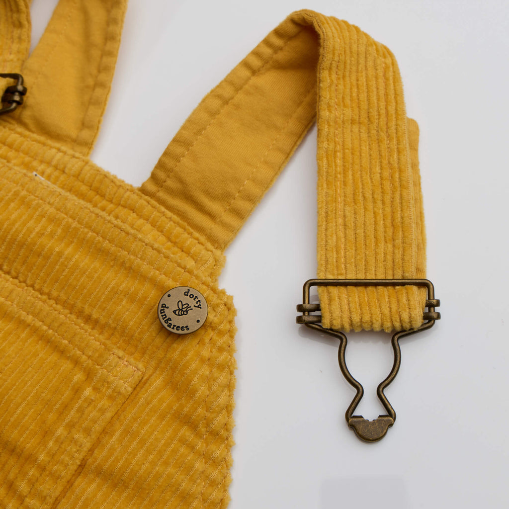Ochre Chunky Cord Dungarees - Dotty Dungarees Ltd