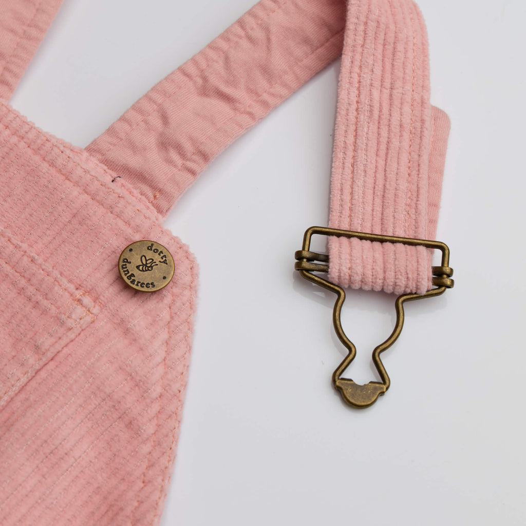 Pink Chunky Cord Dungarees - Dotty Dungarees Ltd