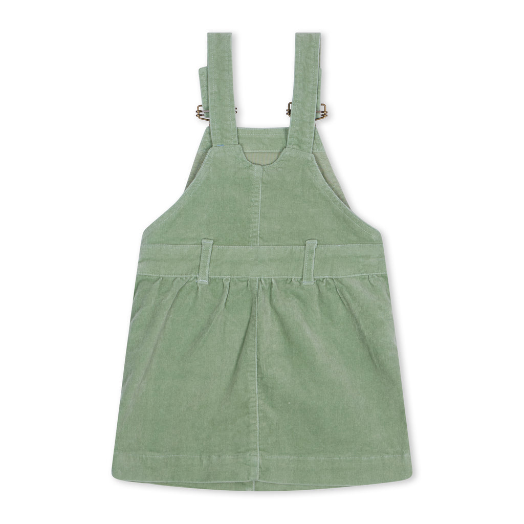 Green Corduroy Dungaree Dress - Dotty Dungarees