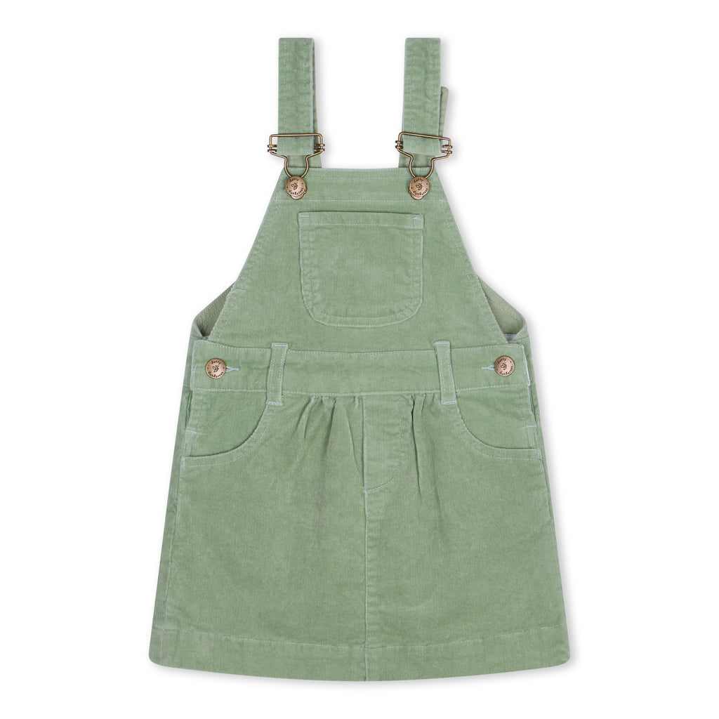 Green Corduroy Dungaree Dress - Dotty Dungarees