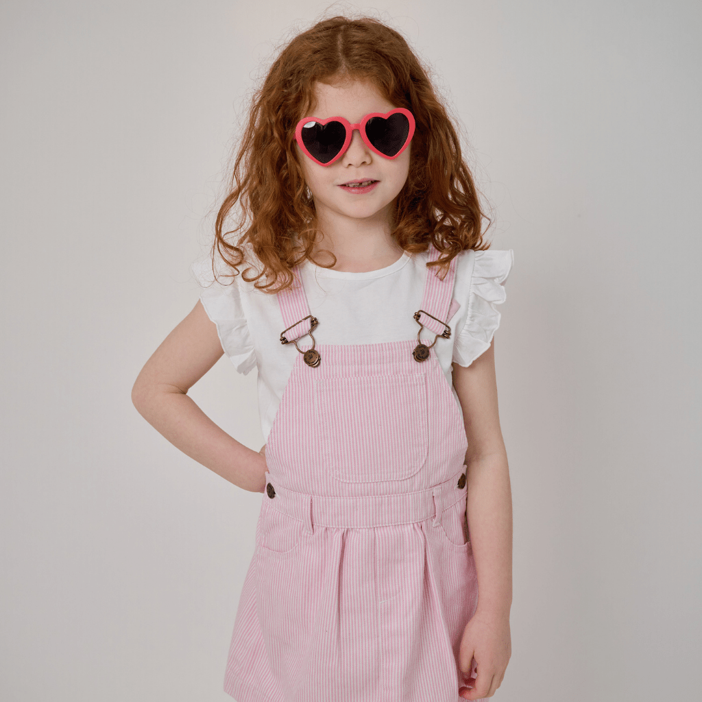 Edie Frill Top - White - Dotty Dungarees Ltd