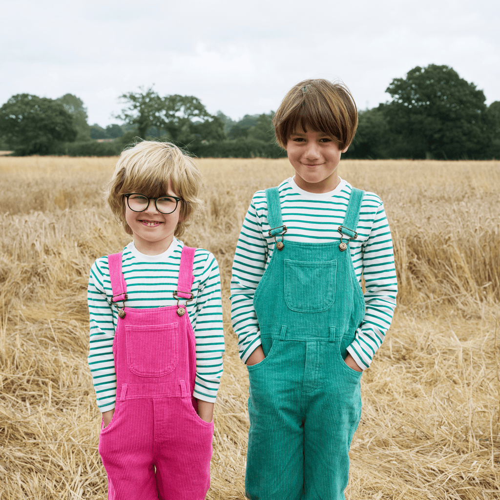 Emerald Chunky Cord Dungarees - Dotty Dungarees Ltd