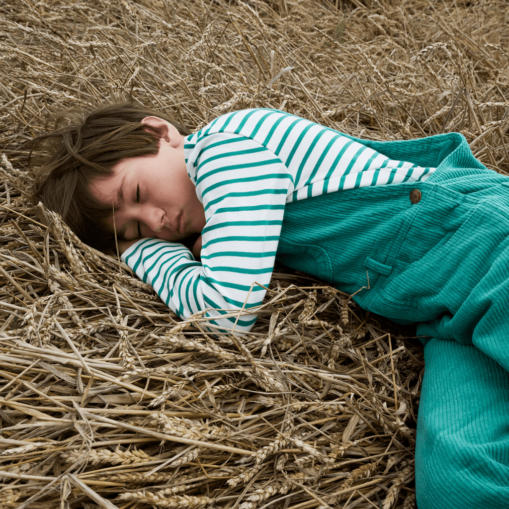 Green Breton Stripe Top - Dotty Dungarees Ltd