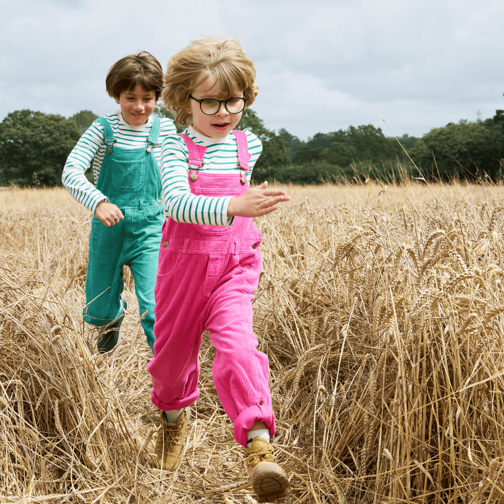 Hot Pink Chunky Cord Dungarees - Dotty Dungarees Ltd