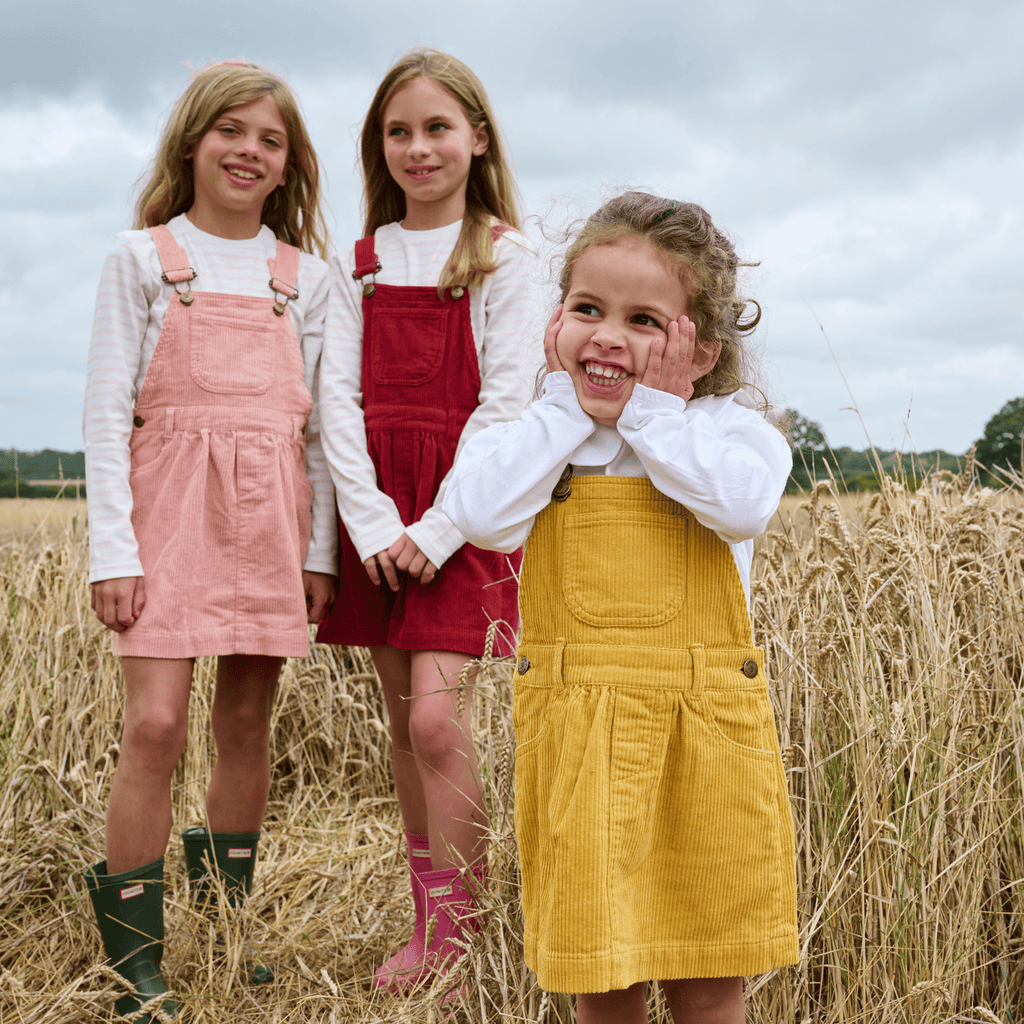 Ochre Chunky Cord Dress - Dotty Dungarees Ltd