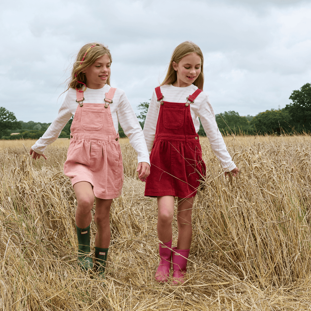 Pink Chunky Cord Dress - Dotty Dungarees Ltd