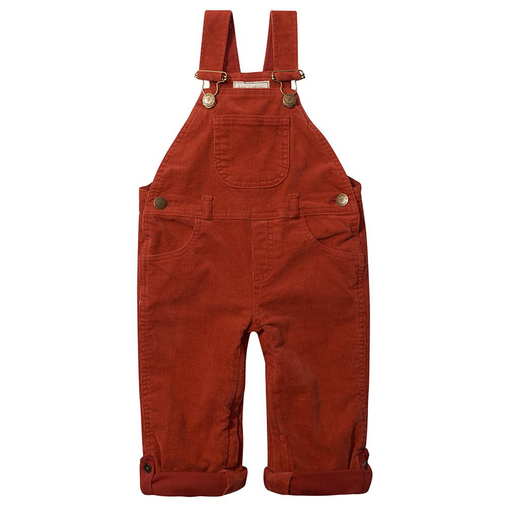 Brick Red Cord Dungarees
