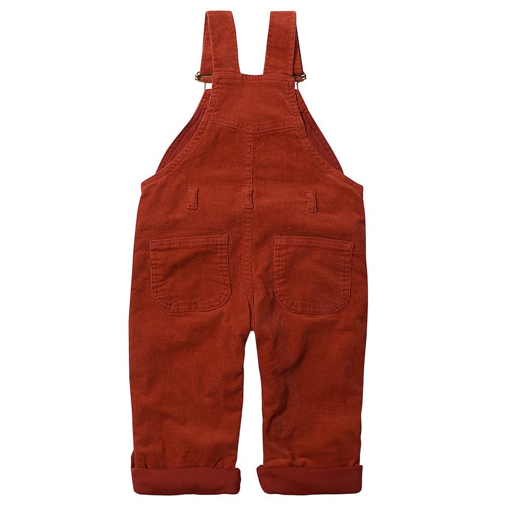 Brick Red Cord Dungarees