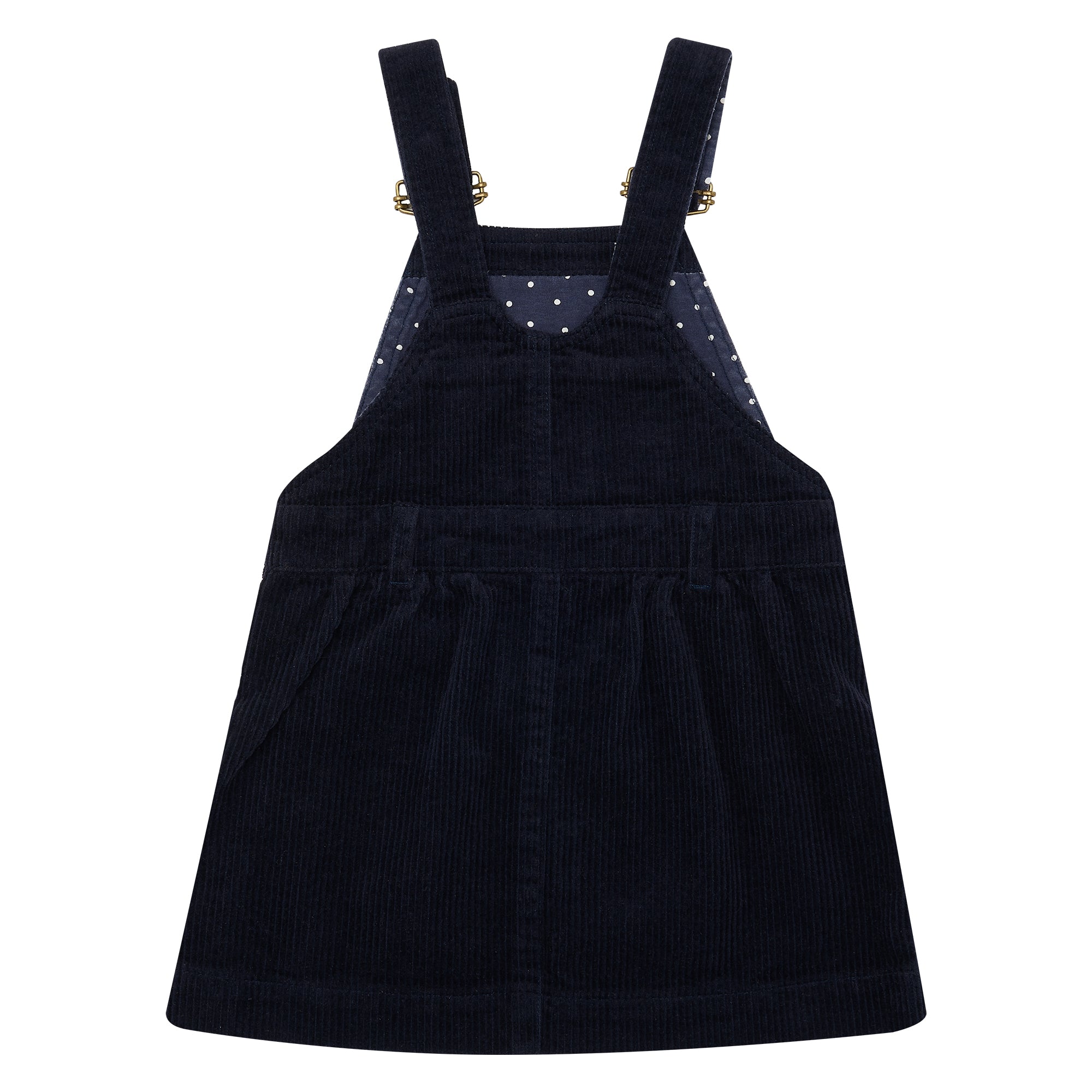 Navy Corduroy Dress Dotty Dungarees Ltd