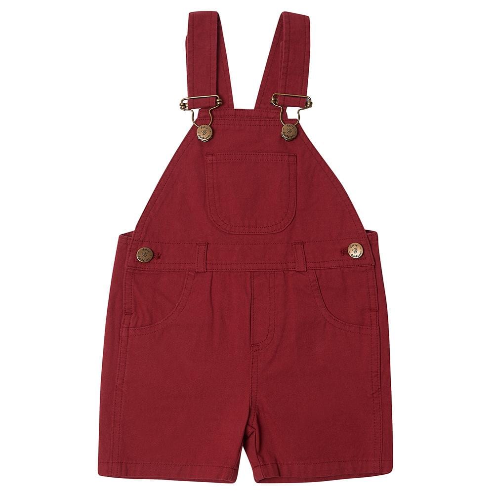 Crimson Cotton Shorts - Dotty Dungarees Ltd