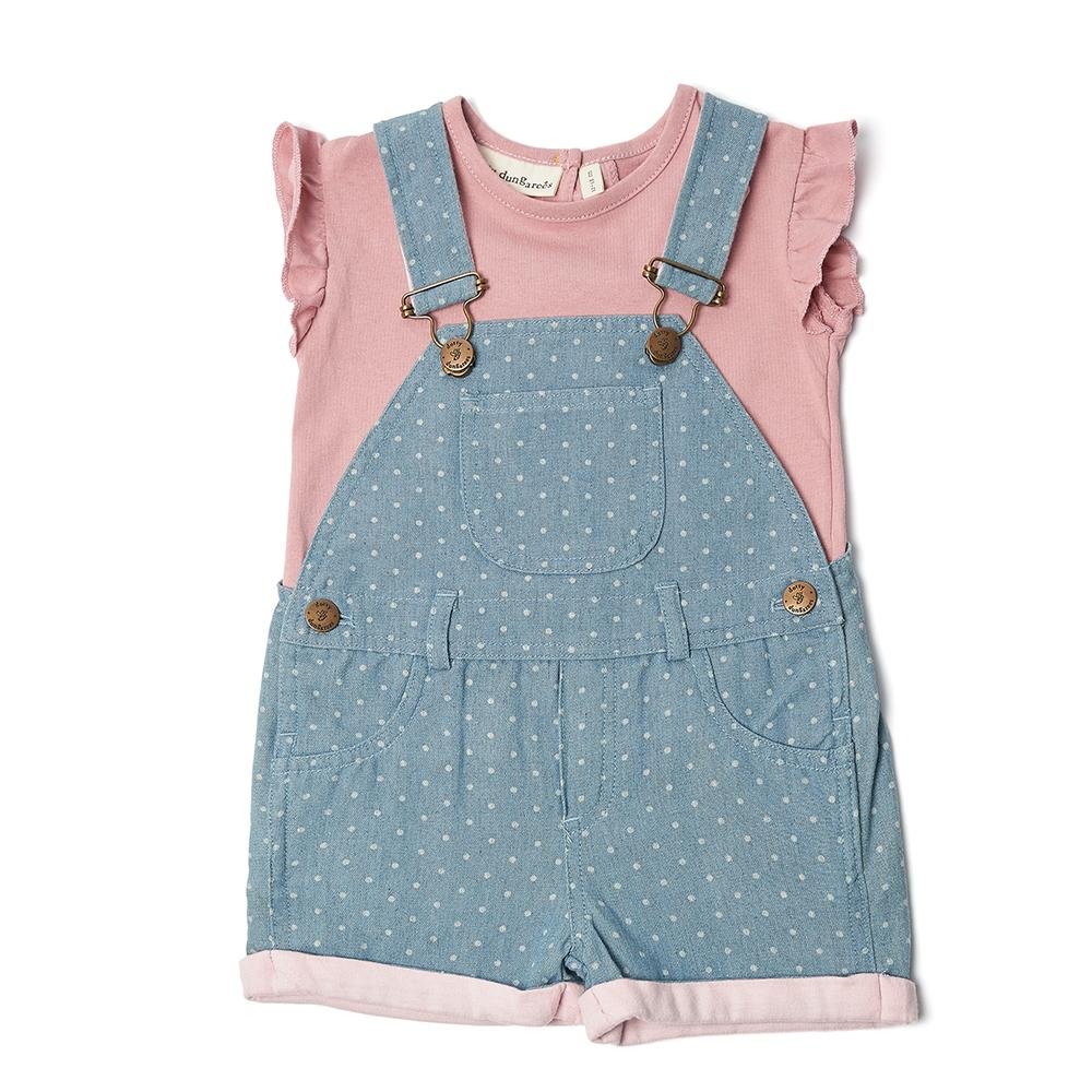 Edie Frill Top - Blush Pink - Dotty Dungarees Ltd