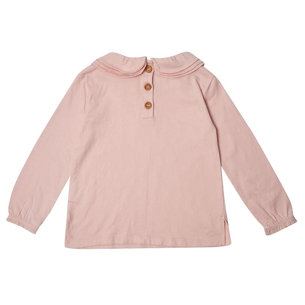 Margaux Ruffle Neck - Pink - Dotty Dungarees Ltd