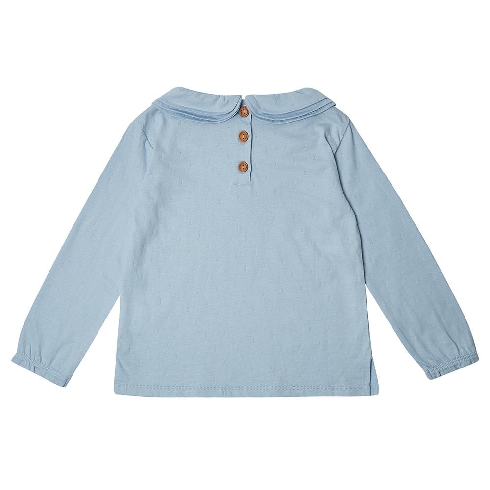 Margaux Ruffle Neck - Powder - Dotty Dungarees Ltd