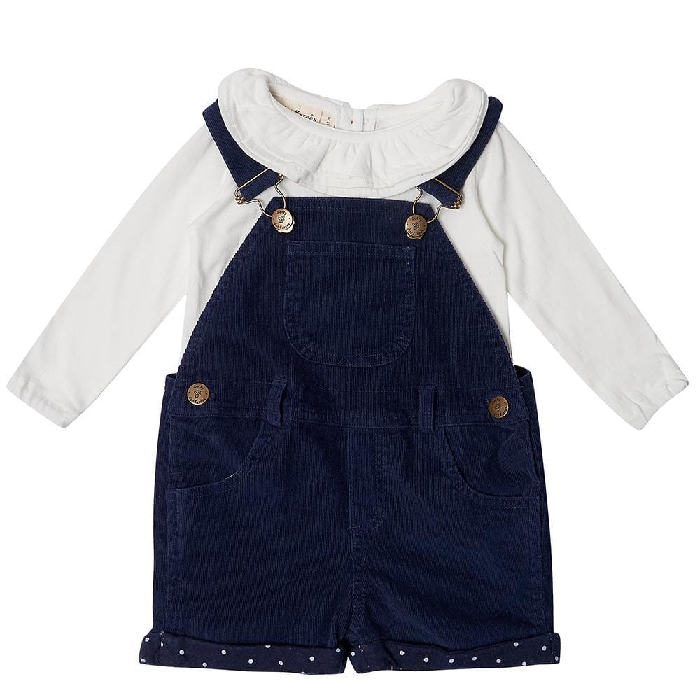 Navy Cord Shorts - Dotty Dungarees Ltd