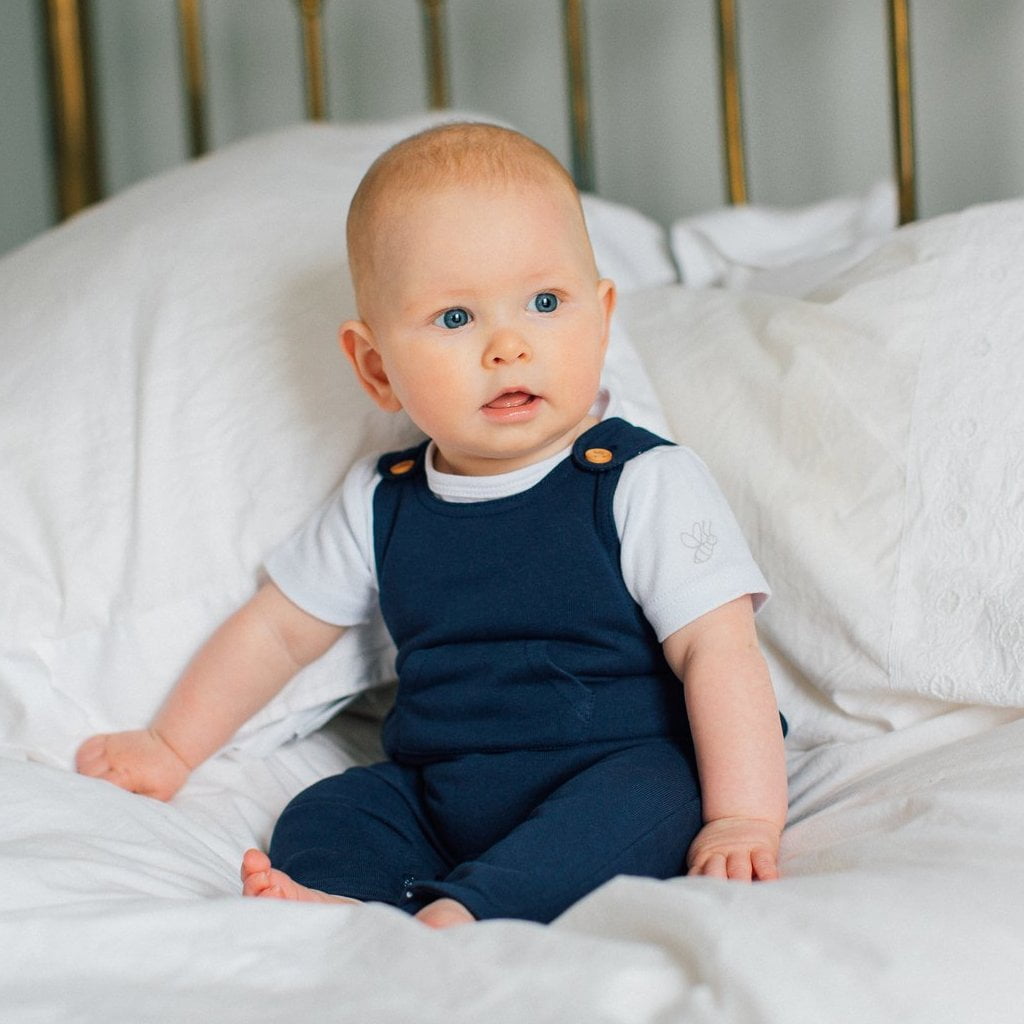 Navy Diddy Dungarees - Dotty Dungarees Ltd